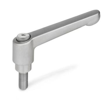Adjustable hand lever GN300.5 stainless steel